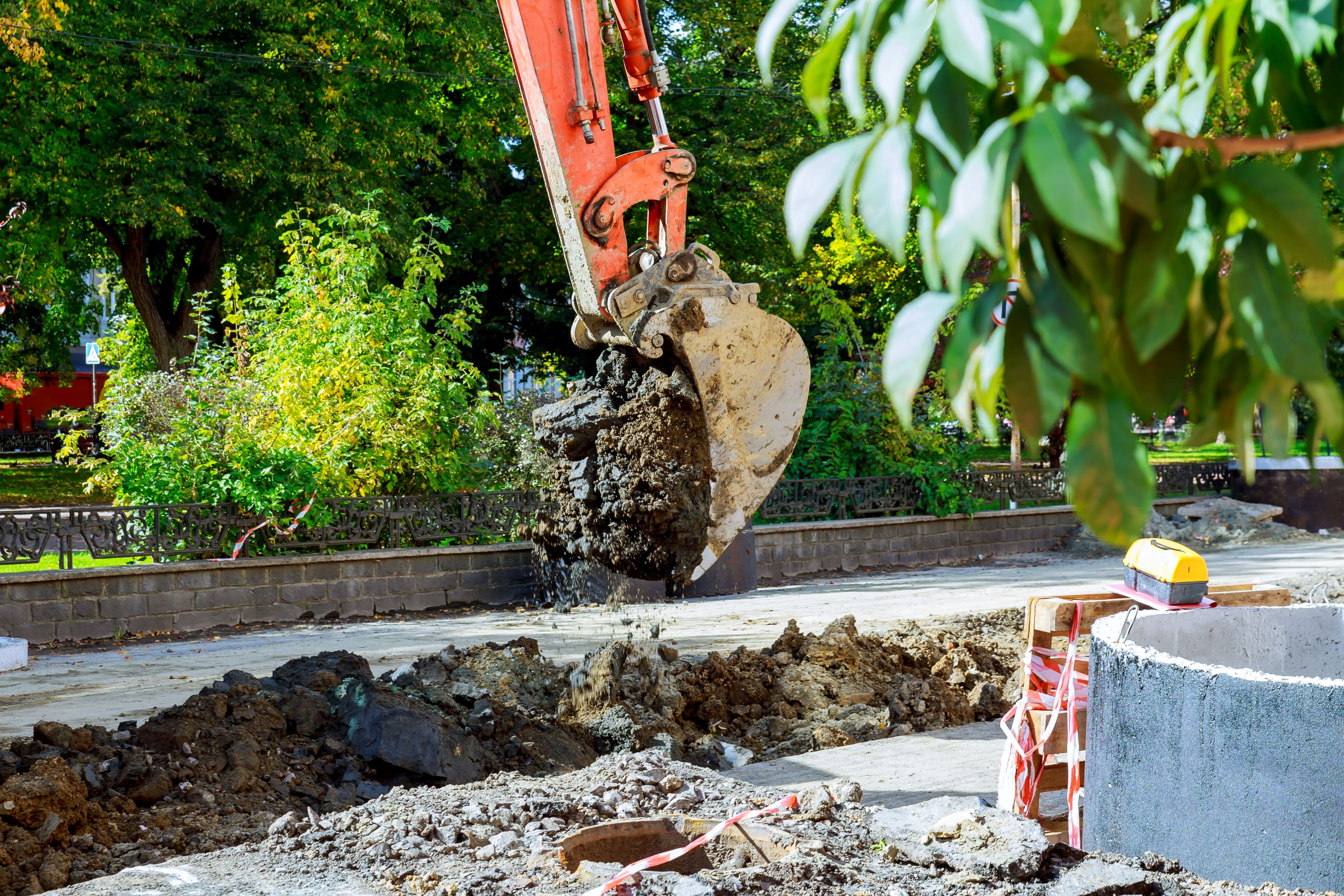 Driveway subgrade excavation and grading with skid-steer